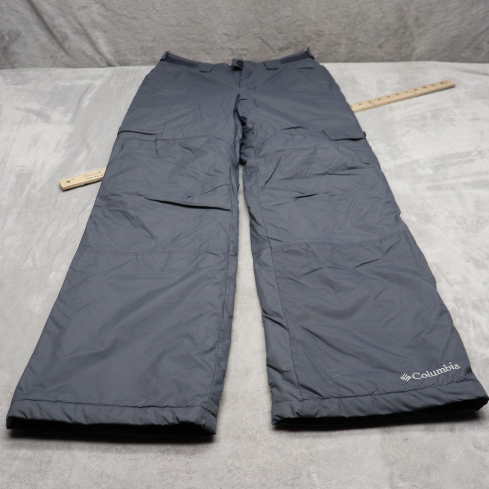 Columbia Snow Gun Cargo Pants Men XS Gray Insulated Waterproof Ski 30x32 READ